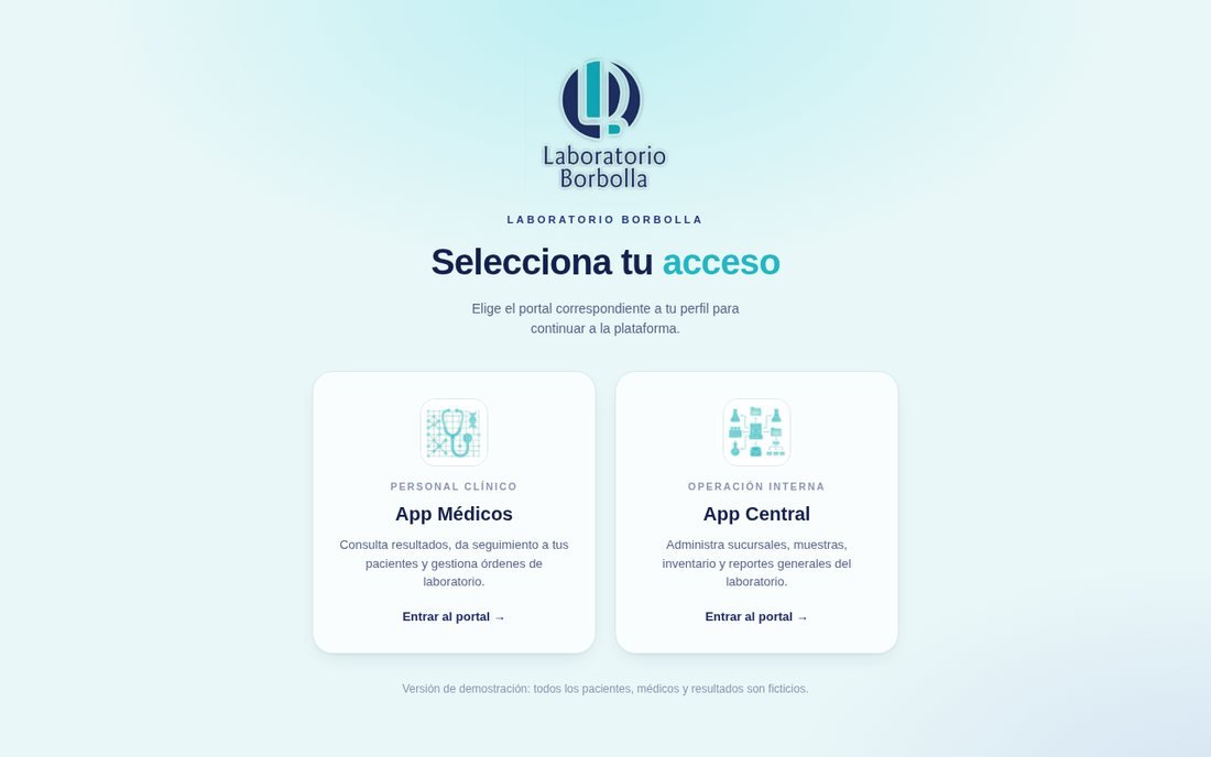 Laboratorio Borbolla — Selección de portal