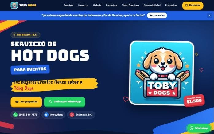 Vista de Toby Dogs